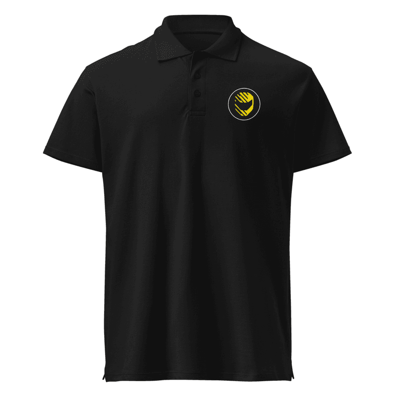 OOR Premium polo shirt (inc Octane Online Racing on back) / Black / S